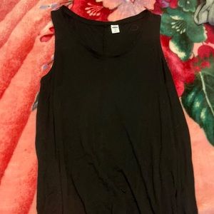 Black luxe flowy tank top